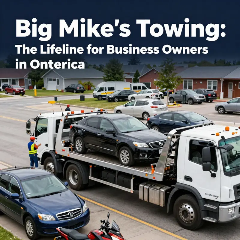 Big Mike’s Towing assisting various vehicles, symbolizing their reliable service.