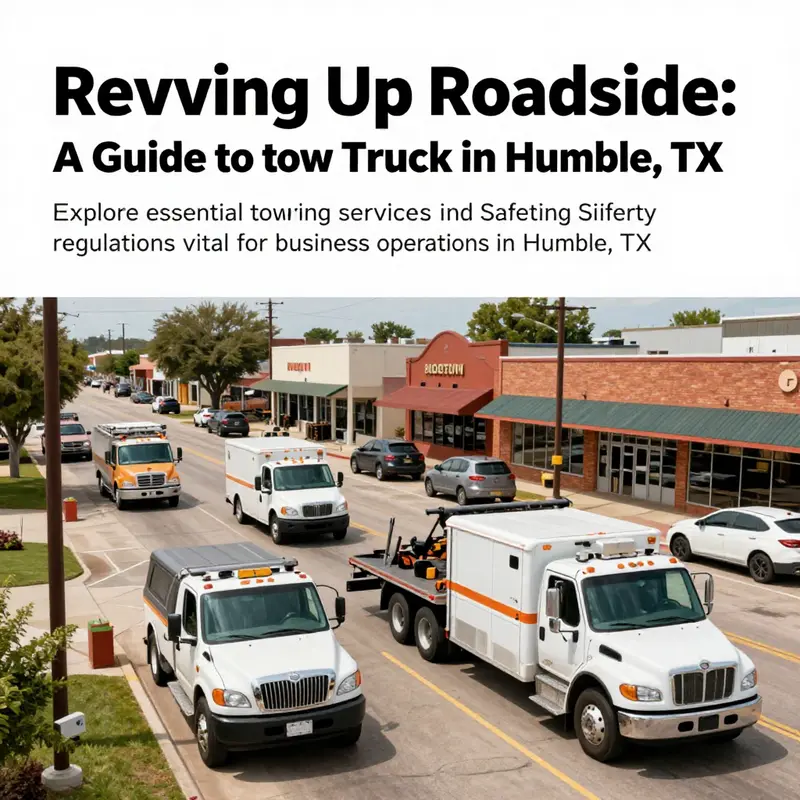 A busy street scene in Humble, TX, filled with tow trucks ready to provide essential roadside assistance.