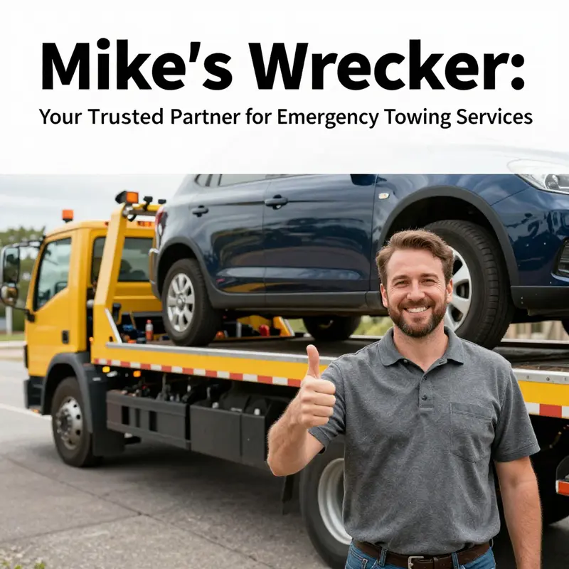 Mike’s Wrecker responding to an emergency towing situation on the highway.