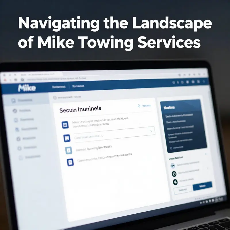 Mike’s Towing Service showcasing their operations with trucks ready for action.