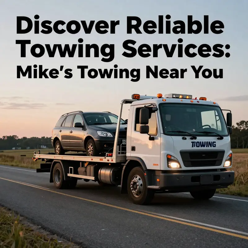 A visual representation of Mike’s Towing service points across different areas.