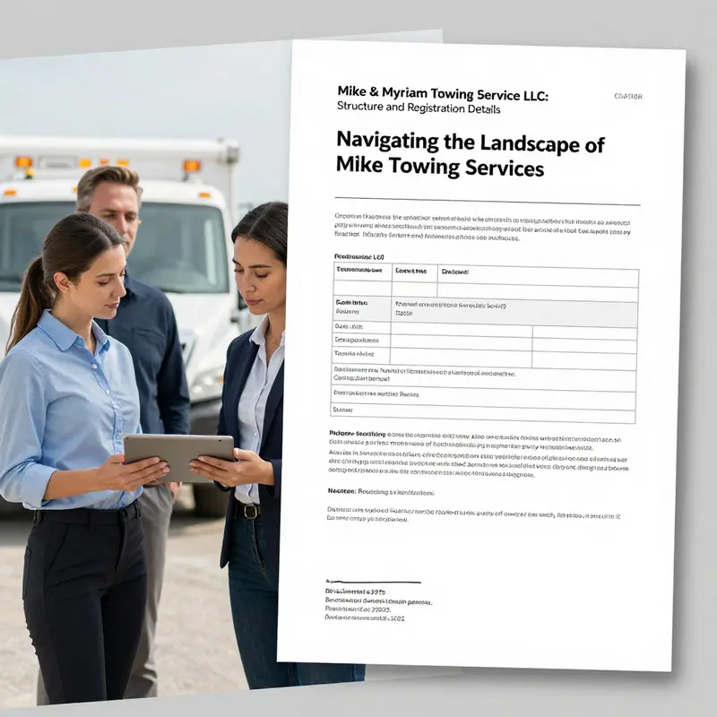 Mike’s Towing Service showcasing their operations with trucks ready for action.