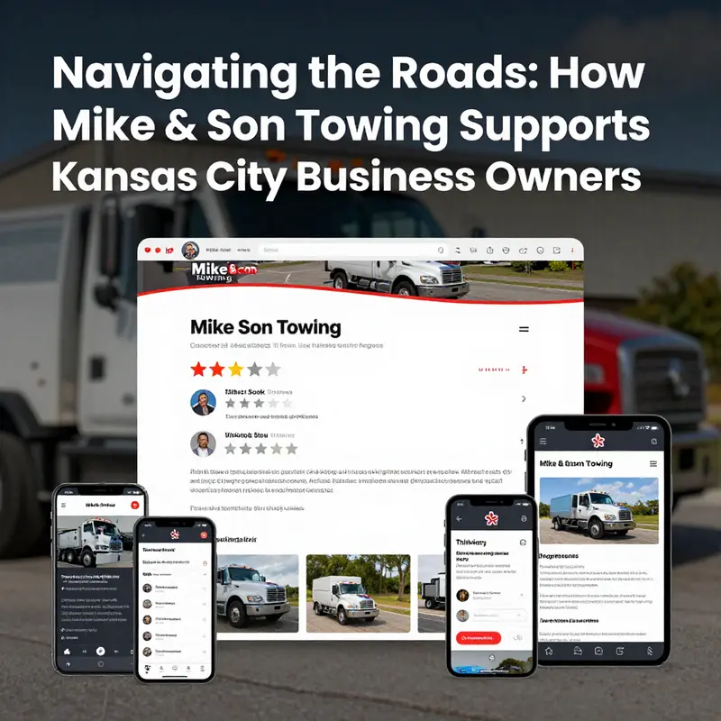 Mike & Son Towing in action, providing essential roadside assistance for local businesses.