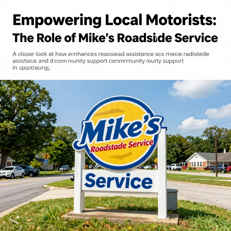 A scenic view of Spartanburg featuring Mike's Roadside Service, representing community and support for local motorists.