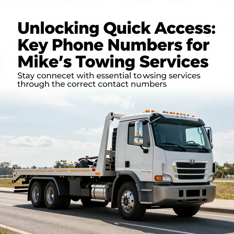 A towing vehicle poised for action, symbolizing the readiness and reliability of Mike's Towing services.