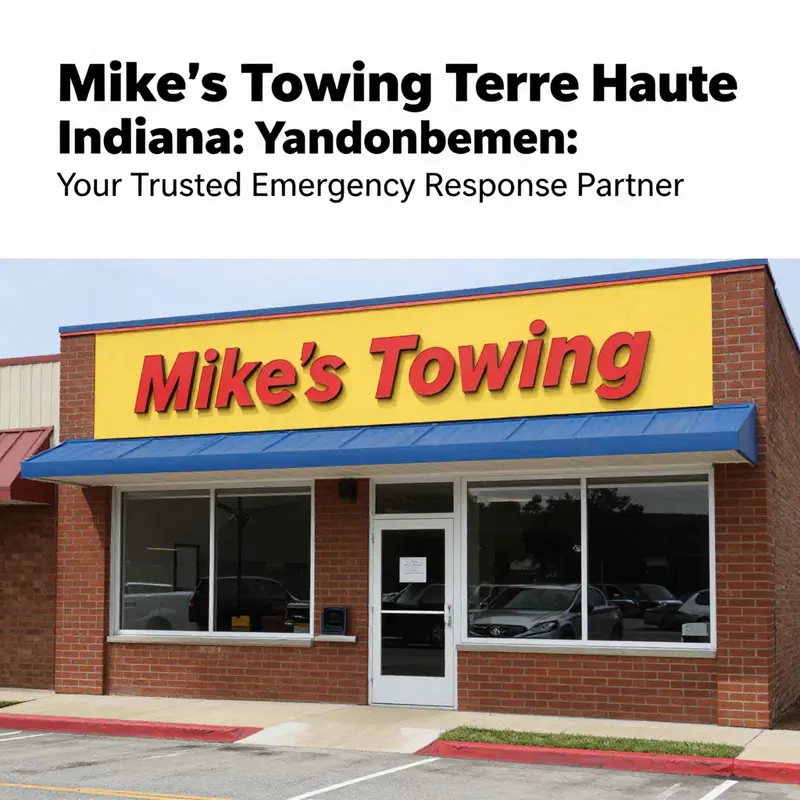 The welcoming storefront of Mike's Towing, highlighting customer service and community engagement.