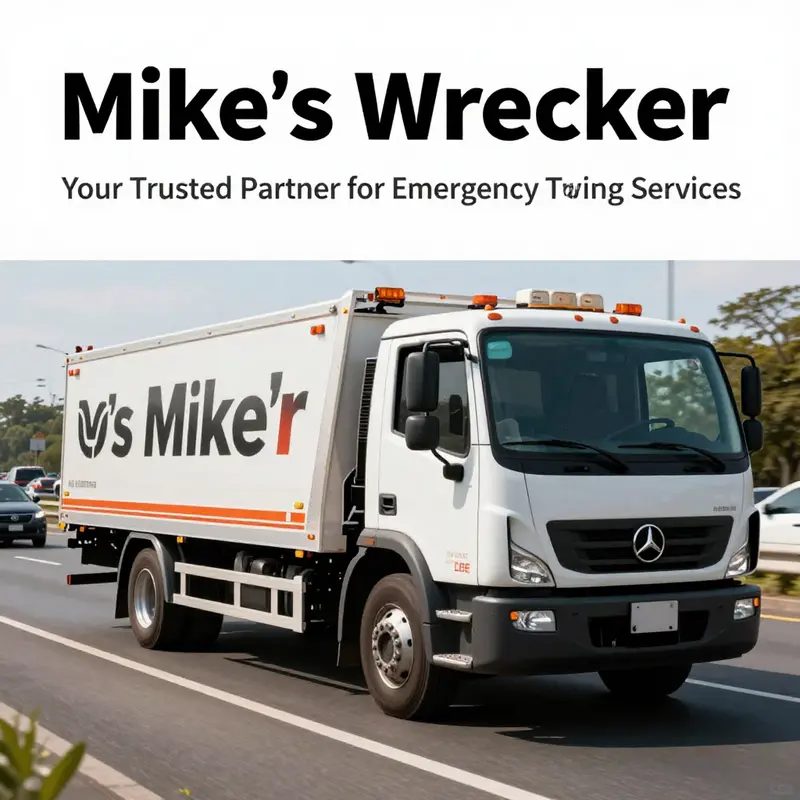 Mike’s Wrecker responding to an emergency towing situation on the highway.