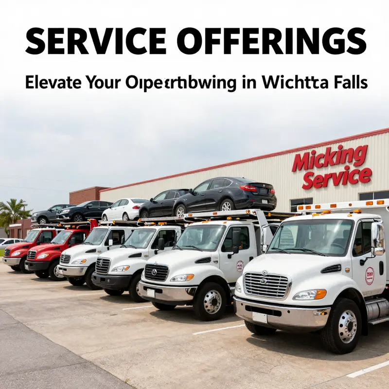 Mike’s Towing Service fleet providing diverse towing solutions.