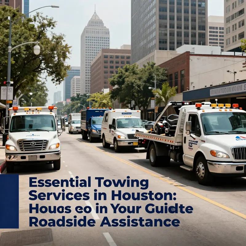 A variety of reliable towing trucks ready to assist in Houston.
