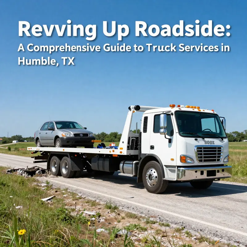 A tow truck assisting a vehicle in need, demonstrating the reliable towing services available in Humble, TX.