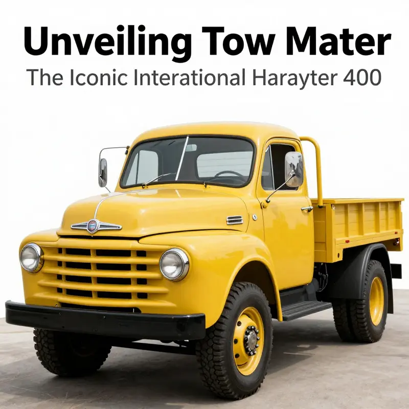 The classic design of the 1956 International Harvester 400, immortalized in Tow Mater.