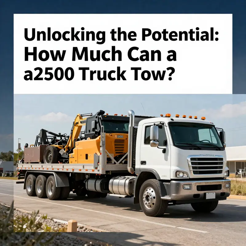A 2500 truck expertly towing a trailer, illustrating its towing capacity in action.