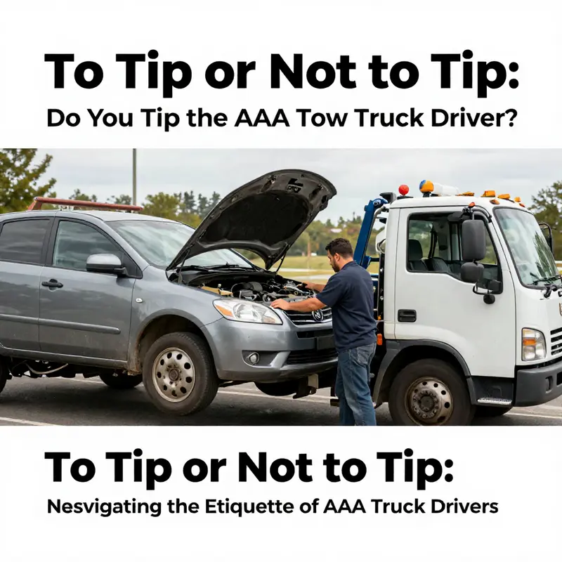 A tow truck driver providing assistance and evaluating a vehicle in need of help, emphasizing professionalism.