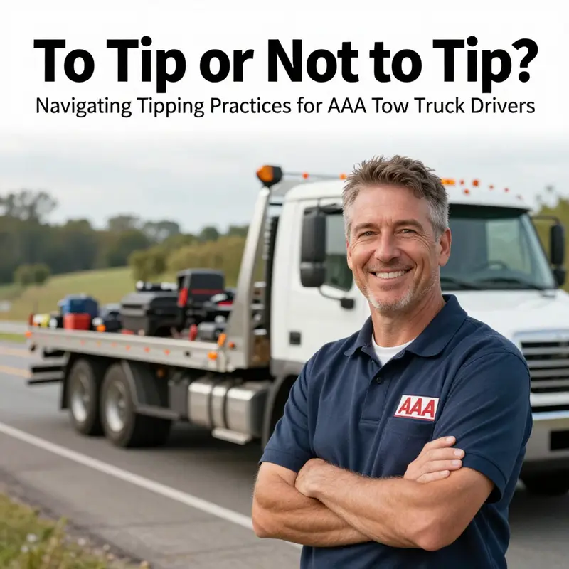 A friendly AAA tow truck driver smiling next to their tow truck, conveying professionalism and readiness for roadside assistance.