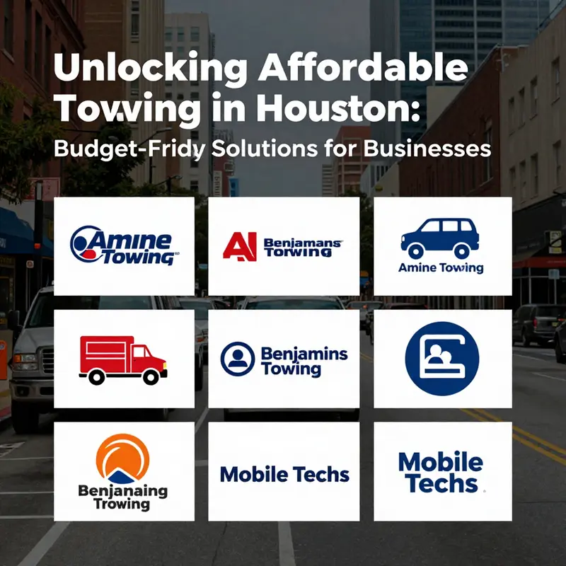 A selection of reputable towing service options available for businesses in Houston, showcasing their diverse offerings.