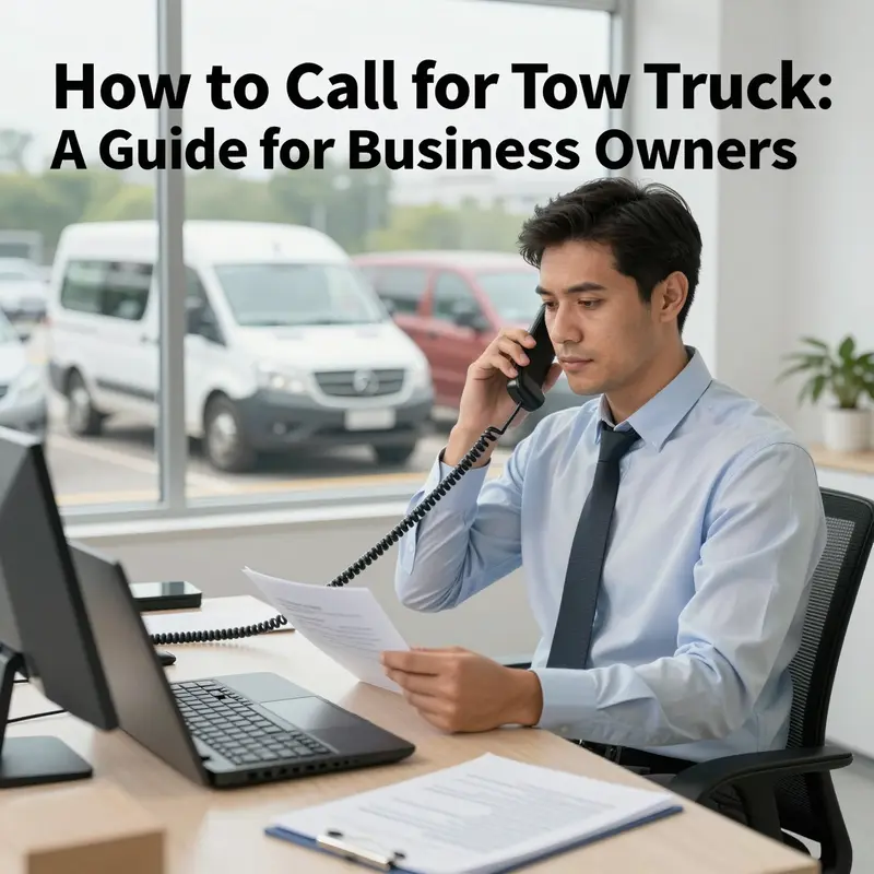 A business fleet vehicle safely positioned on the shoulder with hazard lights on, highlighting the importance of securing safety first.