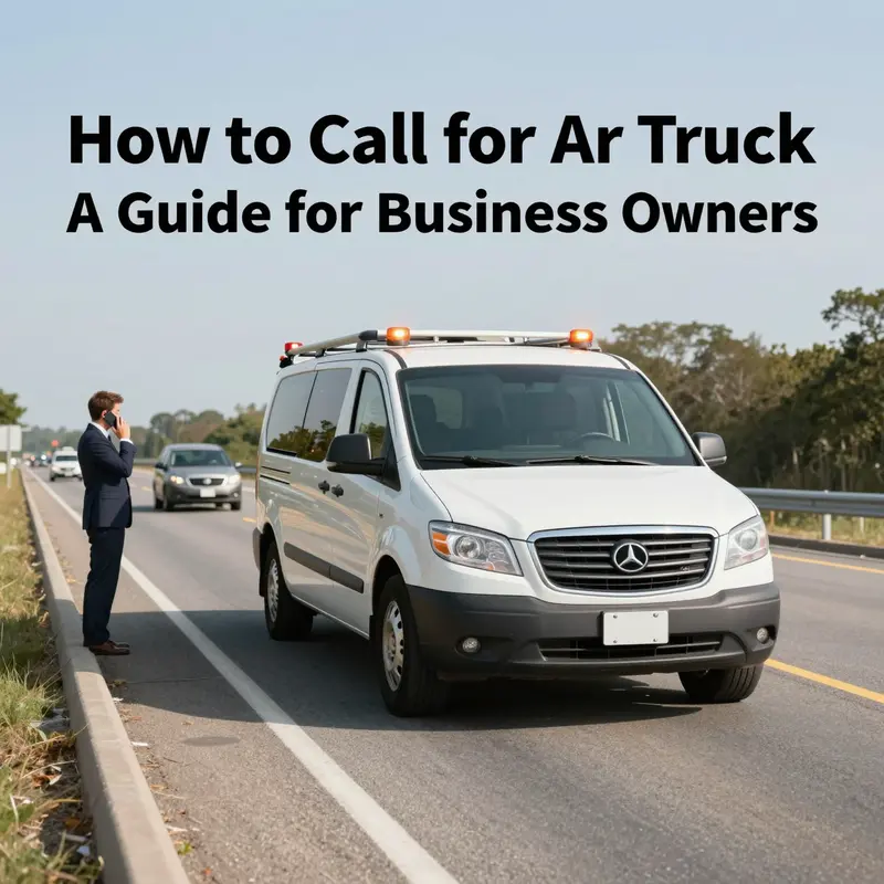 A business fleet vehicle safely positioned on the shoulder with hazard lights on, highlighting the importance of securing safety first.