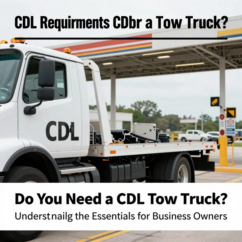 A tow truck illustrating the need for CDL requirements in towing operations.