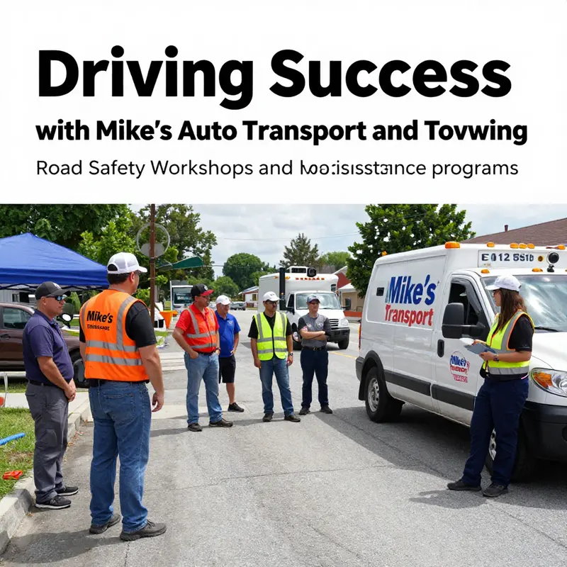A tow truck from Mike’s Auto Transport & Towing demonstrates exceptional service in action.