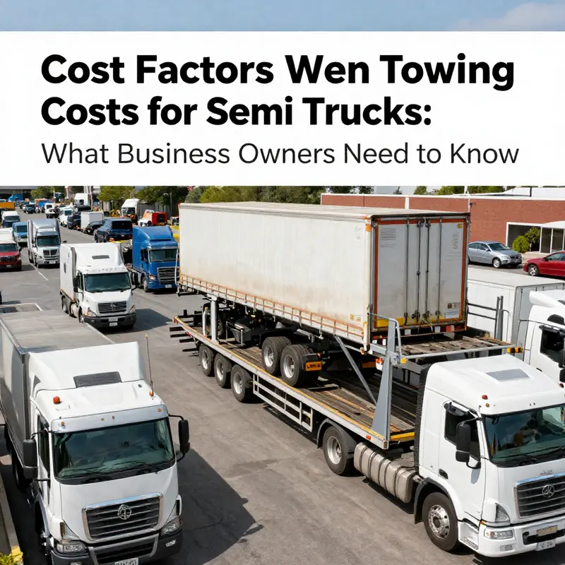 Understanding key cost factors when towing semi trucks in an urban setting.