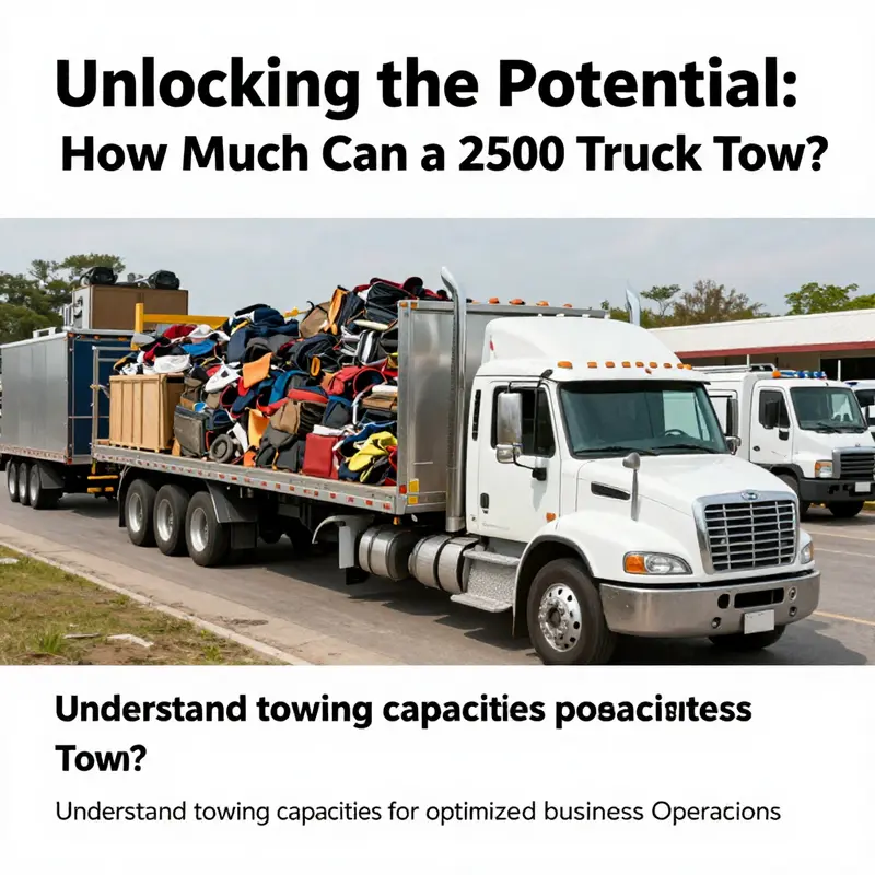 A 2500 truck parked next to multiple trailers, illustrating its potential towing range.
