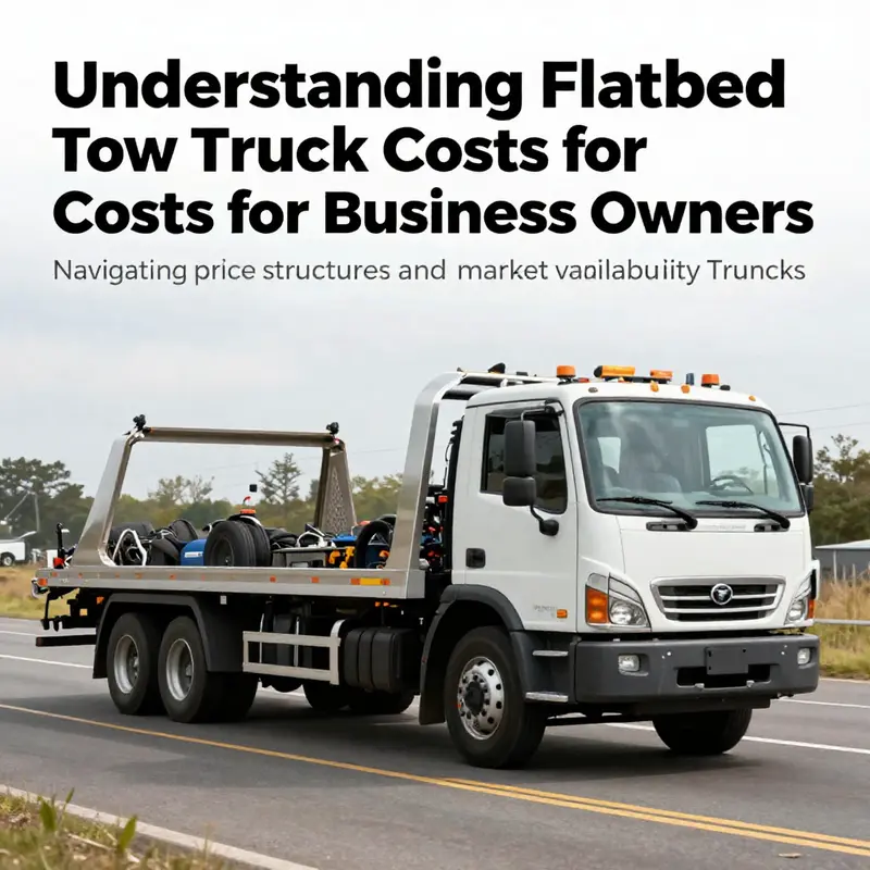 A flatbed tow truck driving on the road, highlighting its functional design for towing heavy vehicles.