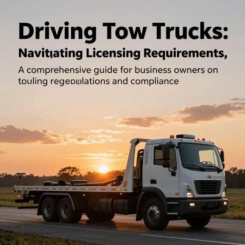 A picturesque view of a tow truck in motion against the backdrop of a vibrant sunset.