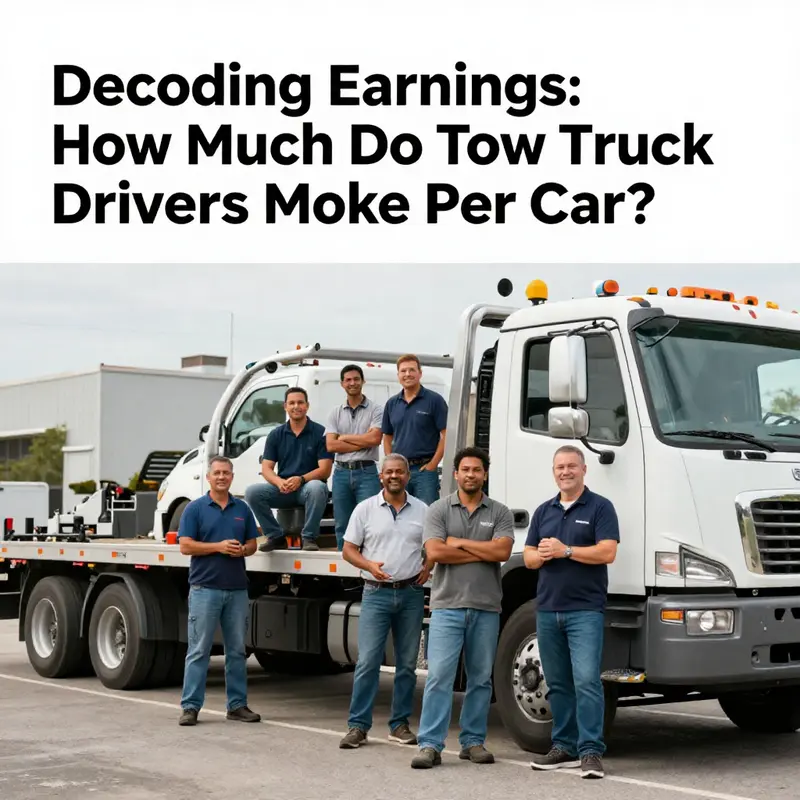 A group of tow truck drivers representing the towing industry, focusing on professionalism and teamwork.
