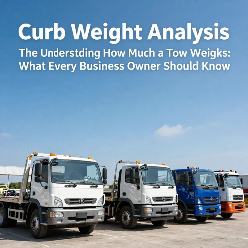 A lineup of varied tow truck models, illustrating their distinct curb weights and design specifications.