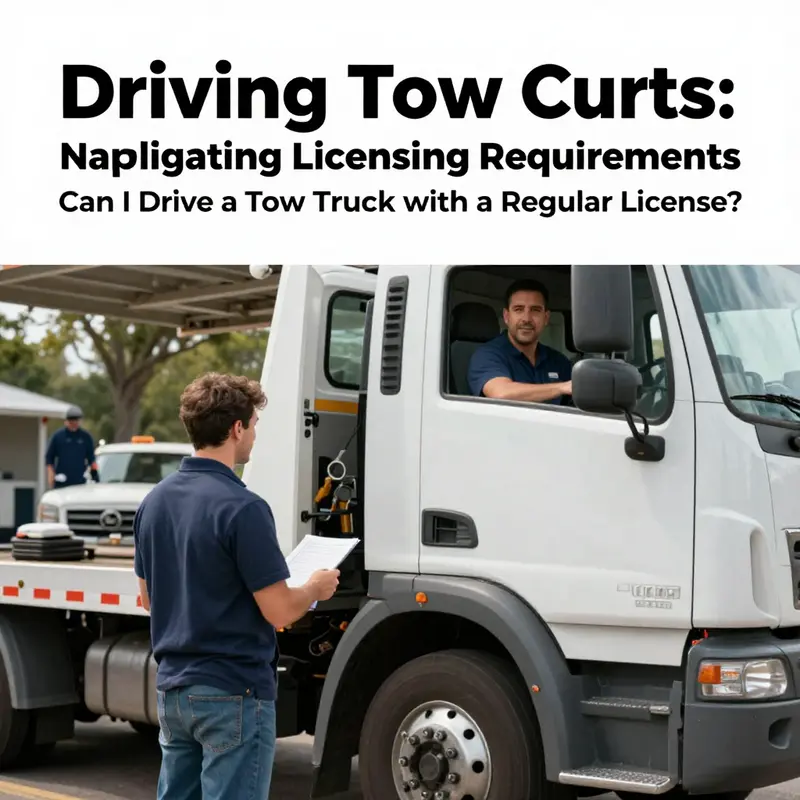Understanding regulations at a glance: A tow truck in operation on a city highway.