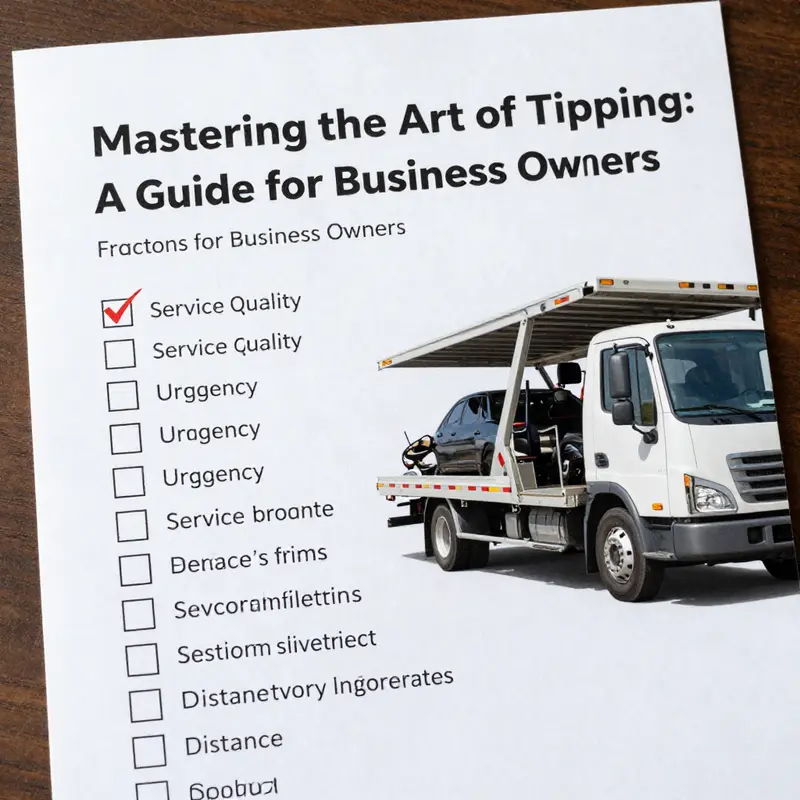 A tow truck driver providing support to a stranded motorist, emphasizing customer service.