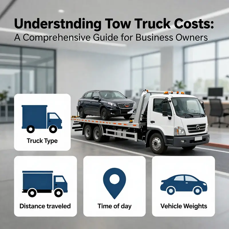 Various types of tow trucks showcasing their sizes and specifications.