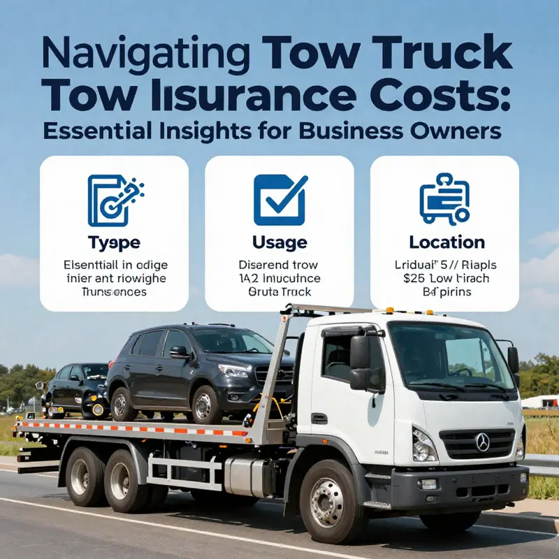 An overview of the primary factors impacting tow truck insurance costs.