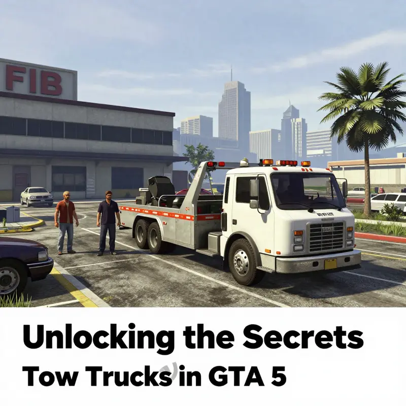 Discover the FIB lot, a reliable source for finding a tow truck in GTA 5.