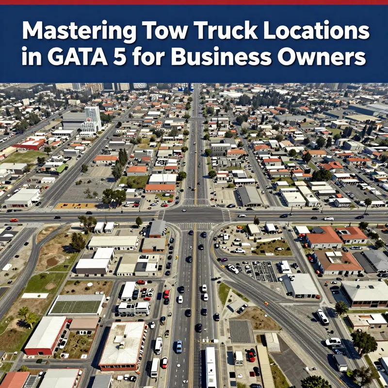 Key spawn locations for tow trucks across Los Santos and Blaine County.