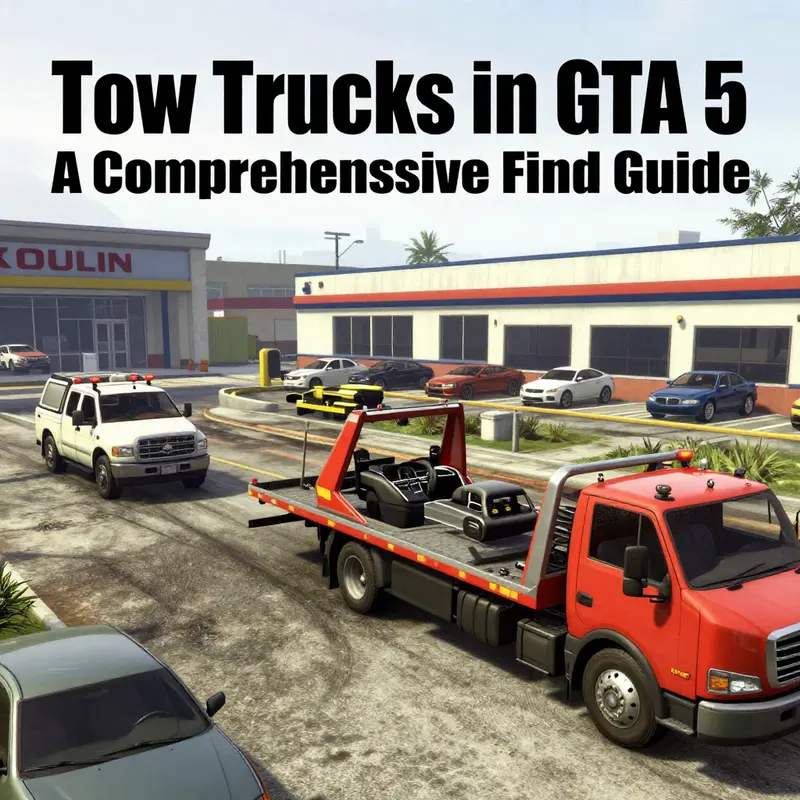 Tow trucks available for missions in GTA Online.