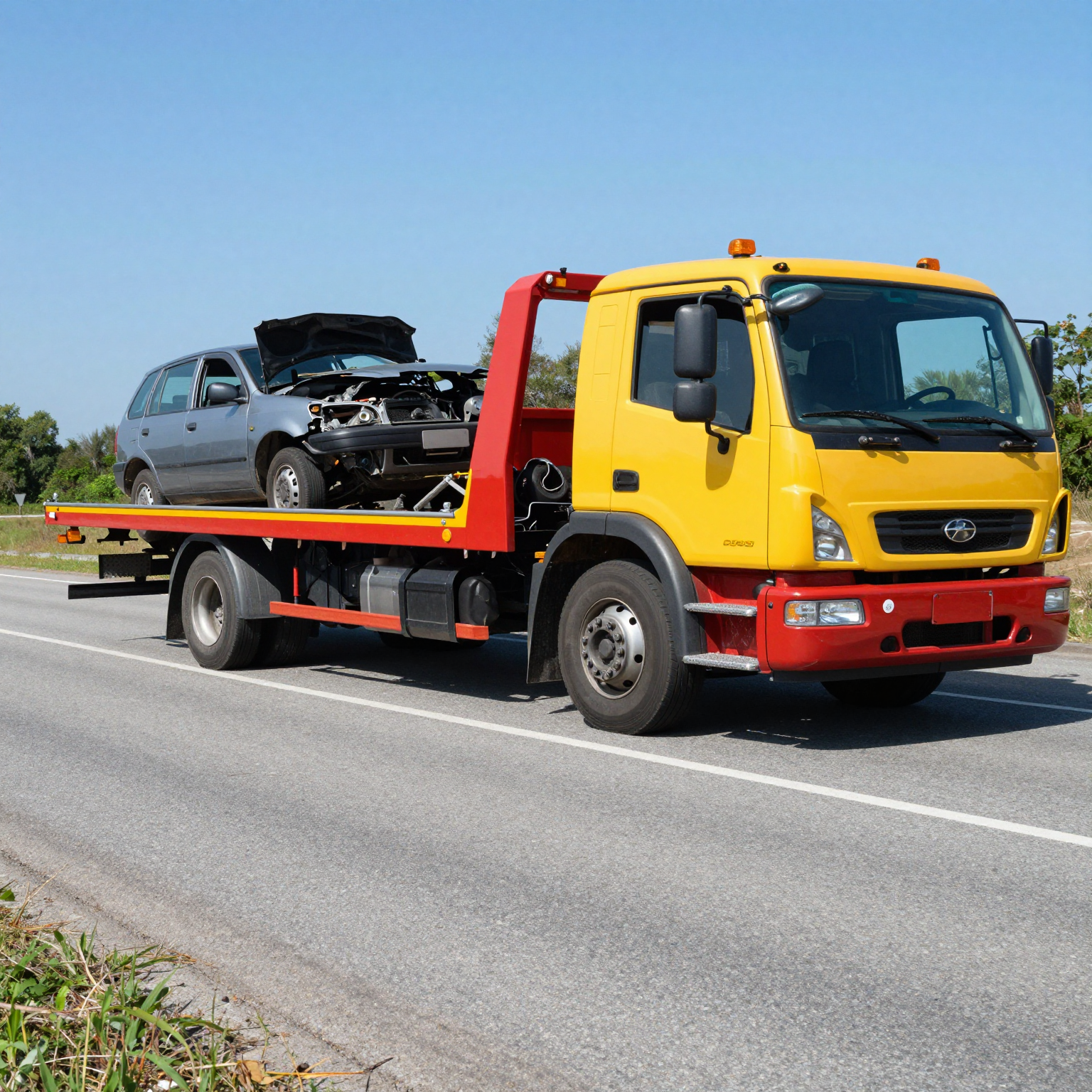Wrecker Tow Truck in Action