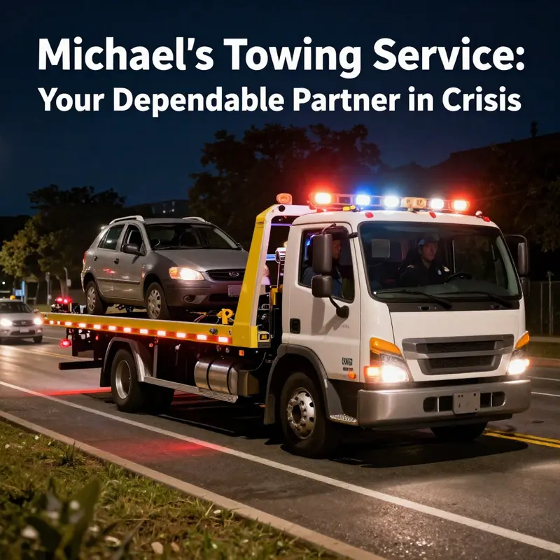 Michael’s Towing Service providing an immediate response to a roadside emergency.