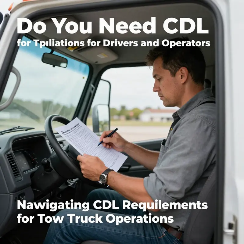 Tow trucks of varying sizes reflecting federal requirements for CDL.