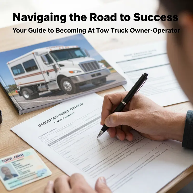 Important documents needed for licensing and legal requirements for tow truck owner-operators.