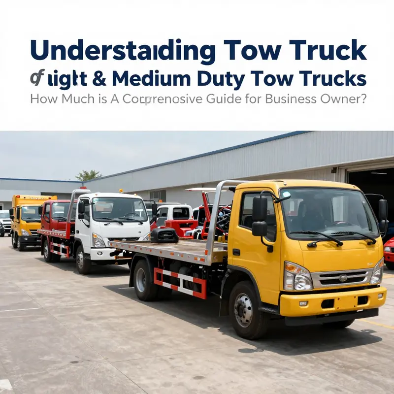 A selection of light-duty and medium-duty tow trucks available for personal and small commercial use.