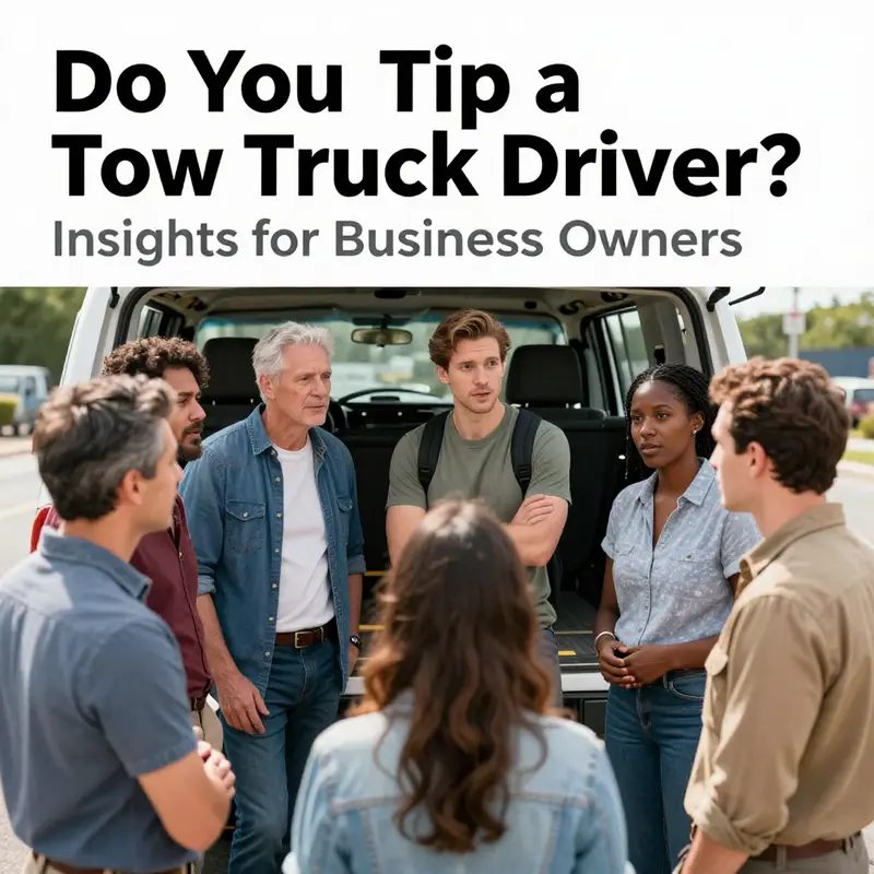 A group discussion about tipping customs in the towing industry.