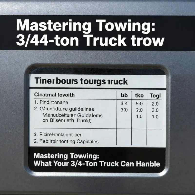 A 3/4-ton truck efficiently towing a heavy utility trailer, illustrating its towing prowess.