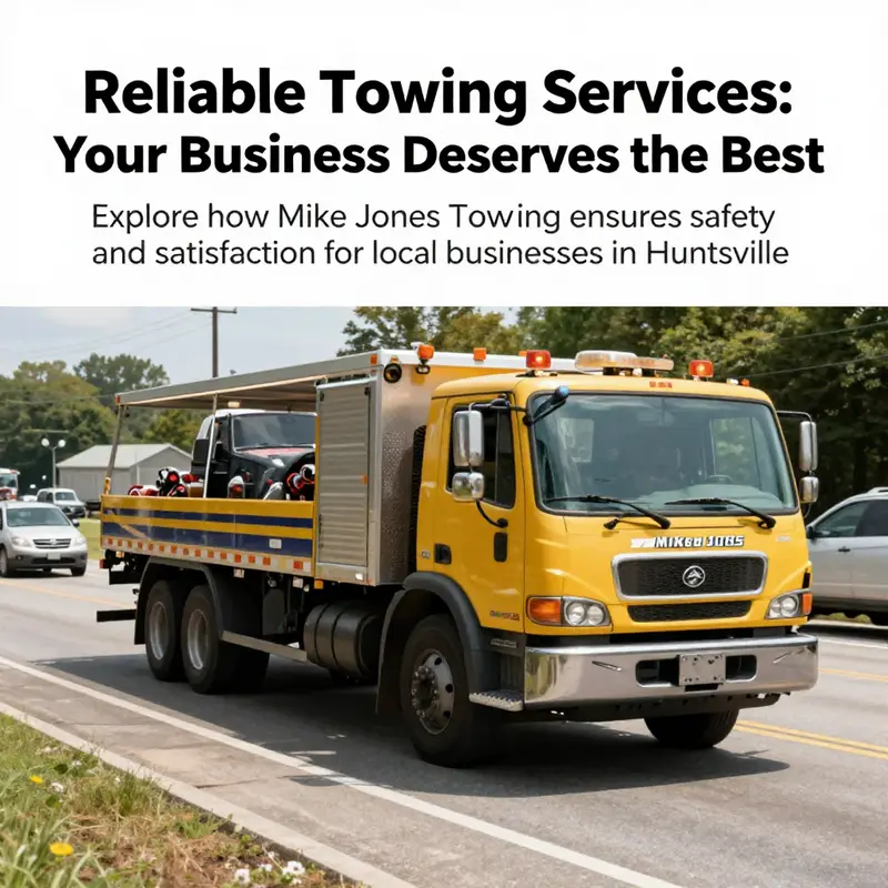 A portrait of Mike Jones Towing operations demonstrating their involvement in the Huntsville area.