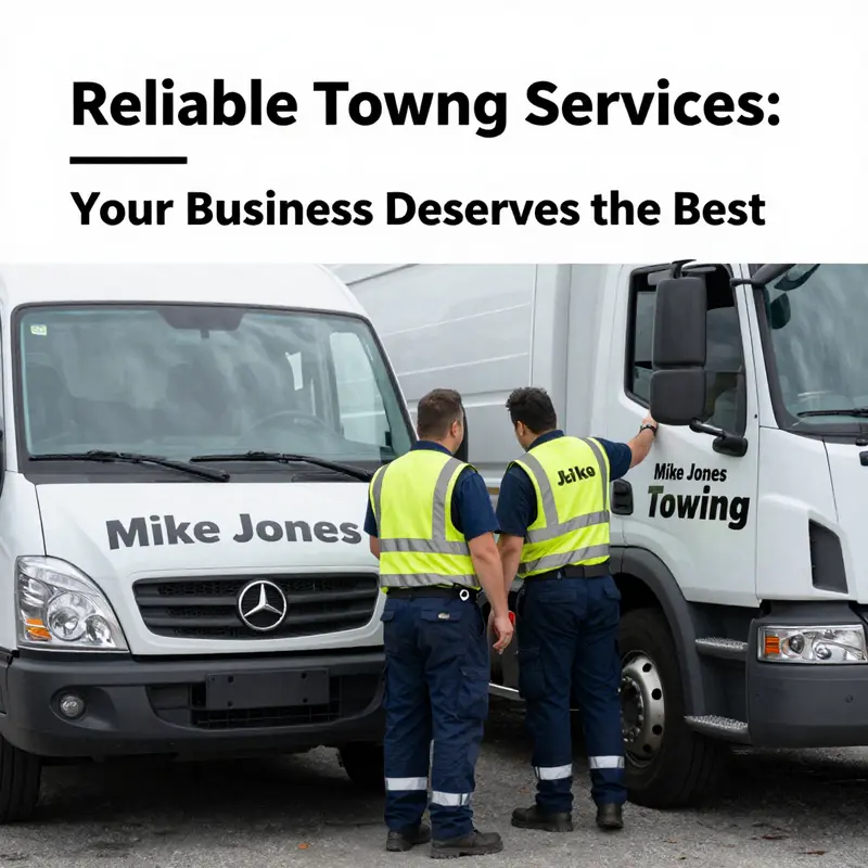 Mike Jones Towing staff depicting dedication and service quality while assisting a local business.