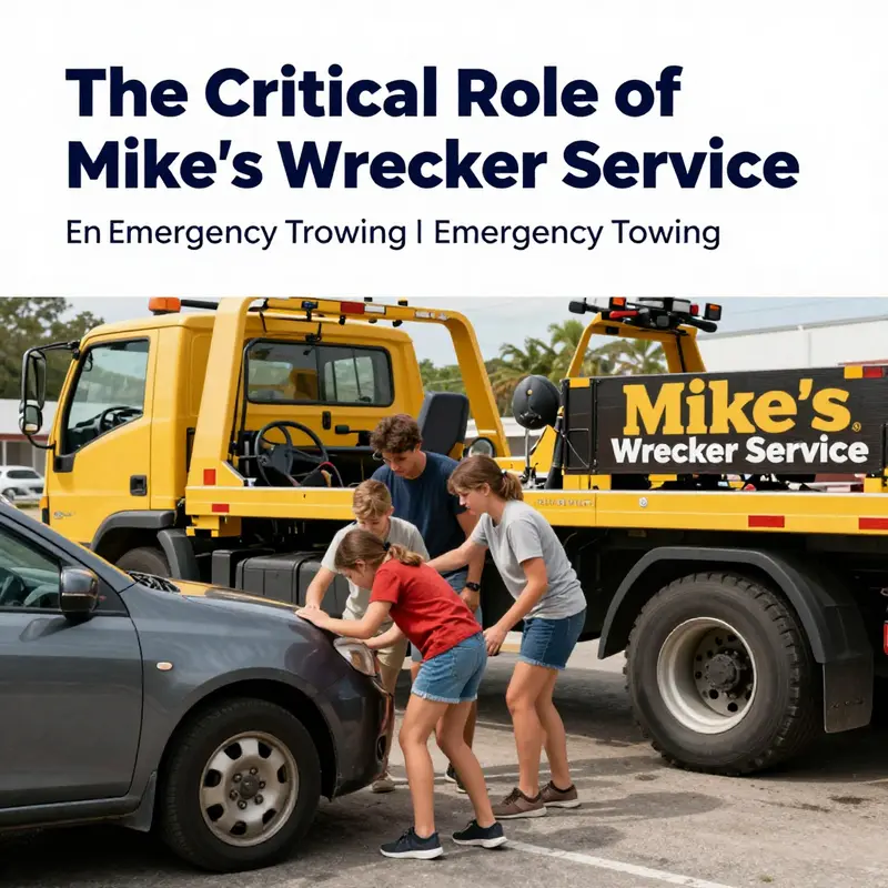 Mike’s Wrecker Service in action, demonstrating their commitment to 24/7 emergency towing.