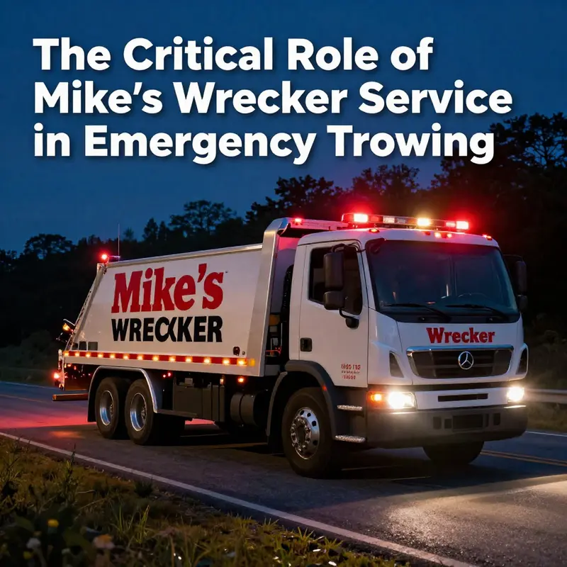 Mike’s Wrecker Service in action, demonstrating their commitment to 24/7 emergency towing.