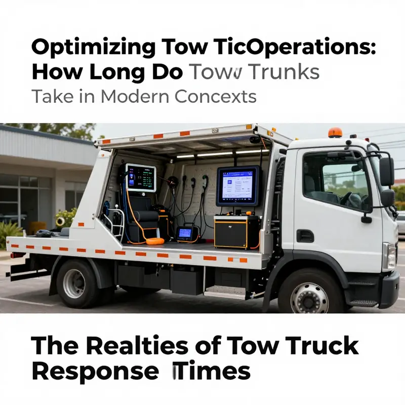An urban tow truck responding quickly to a roadside emergency.