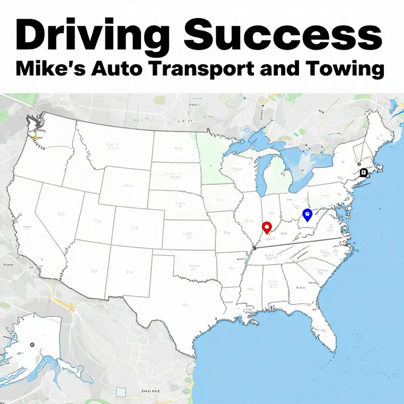 A tow truck from Mike’s Auto Transport & Towing demonstrates exceptional service in action.