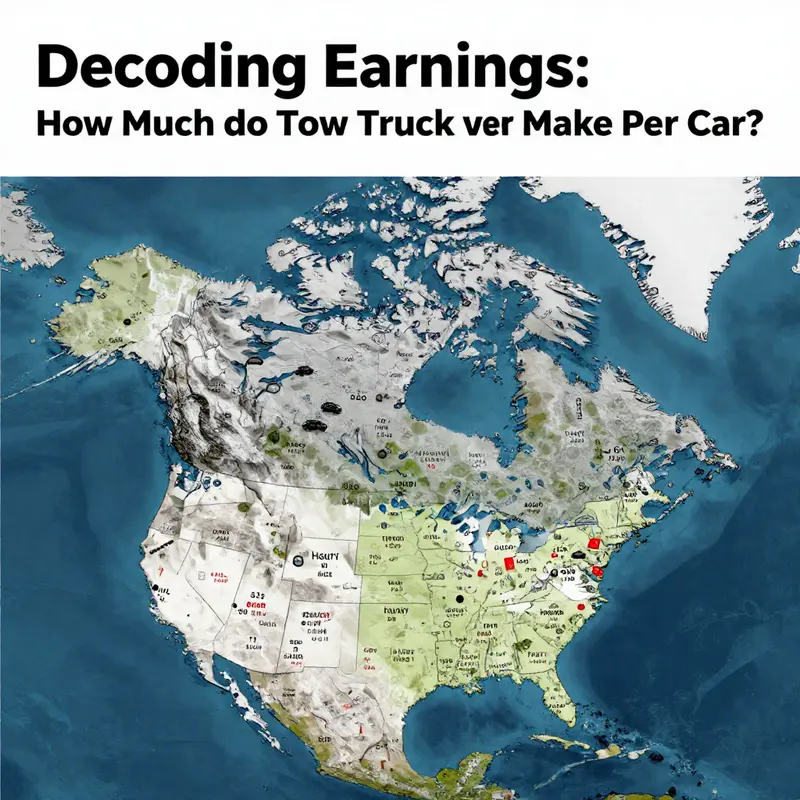 Tow truck drivers working in an urban environment, highlighting their hourly earnings.
